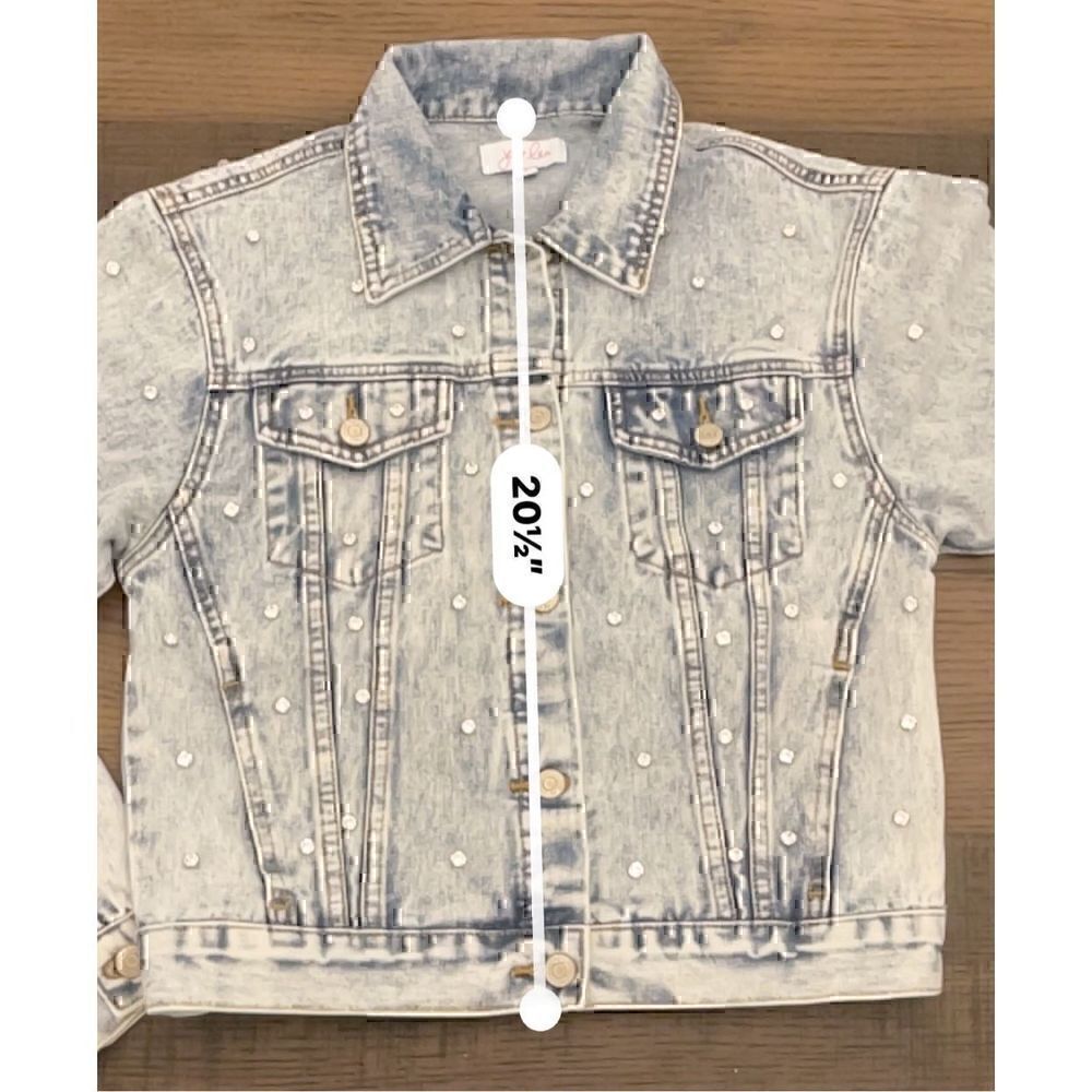 Jess Lea Rhinestone Light Wash Denim Jacket - Picture 9 of 12